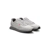 Hugo Boss Retro-inspired Trainers With Faux-leather Trims In Gray