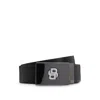 Hugo Boss Reversible Belt In Italian Leather In Black