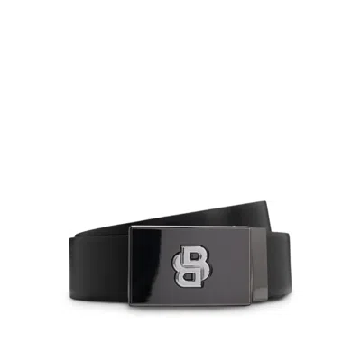 Hugo Boss Reversible Belt In Italian Leather In Black