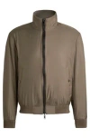 Hugo Boss Reversible Blouson Jacket With Water-repellent Finish In Light Green