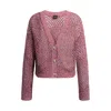Hugo Boss Reversible Cardigan With Open Structure In Multi