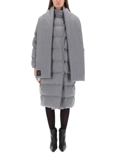 Hugo Boss Reversible Coat With Scarf In Metallic