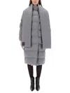 Hugo Boss Pashiza Reversible Long Down Jacket In Gray