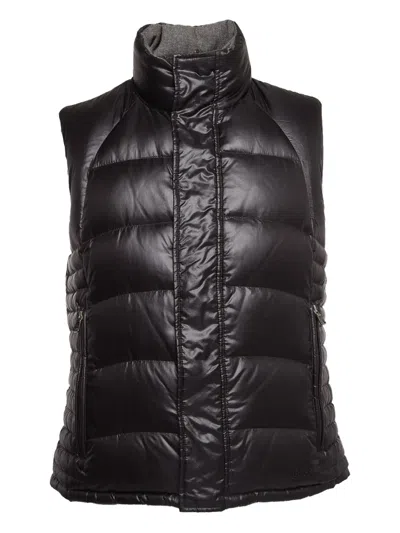 Pre-owned Hugo Boss Reversible Down Vest In Gray