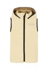 Hugo Boss Reversible Ivory Vest For Boy With Logo In Neutral