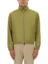 Hugo Boss Reversible Jacket With Elastic Cuffs And Collar In Green