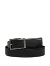 Hugo Boss Reversible Leather Belt In Black