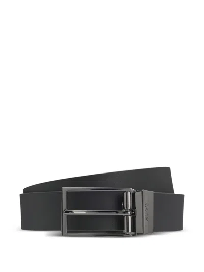 Hugo Boss Reversible Leather Belt In Black