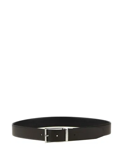 Hugo Boss Reversible Leather Belt In Black