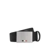 Hugo Boss Reversible Leather Belt With Plaque Buckle In Black