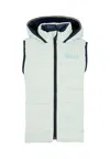 Hugo Boss Reversible Light Blue Vest For Boy With Logo In White