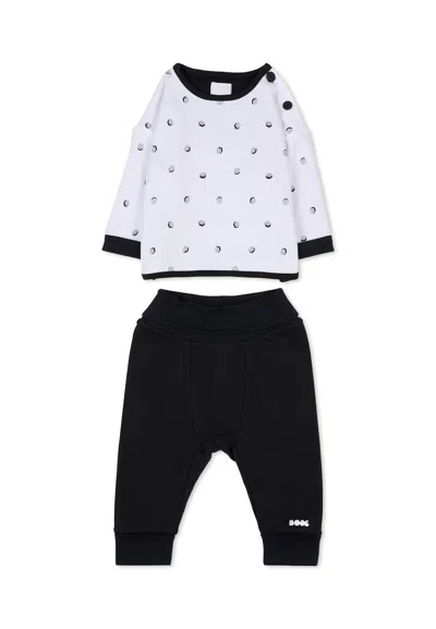 Hugo Boss Reversible Suit For Baby Boy With Logo In Multi