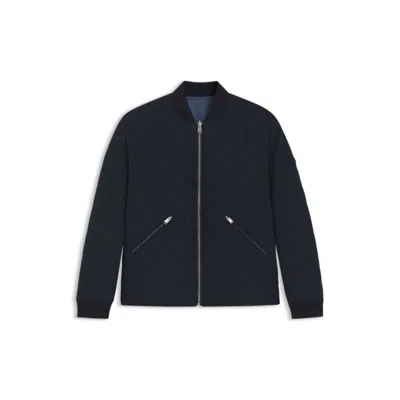Hugo Boss Reversible Water-repellent Jacket With Quilting In Blue