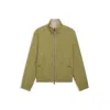 Hugo Boss Reversible Jacket With Elastic Cuffs And Collar In Green