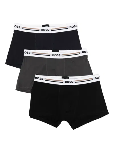 Hugo Boss Revive Briefs (set Of Three) In Blue