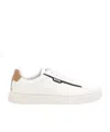 Hugo Boss Rhys Tenn Lace-up Leather Sneakers In White