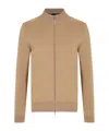 Hugo Boss Rib Cardigan In Nude