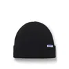 Hugo Boss Rib-knit Beanie Hat With Logo Label In Brown