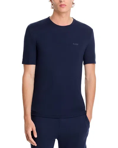 Hugo Boss Rib Tee In Navy 412