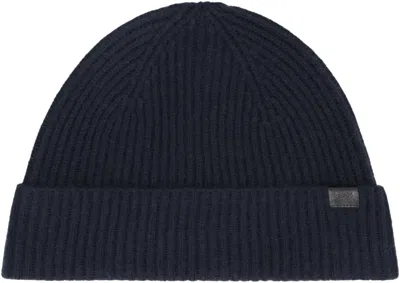 HUGO BOSS RIBBED BEANIE HAT