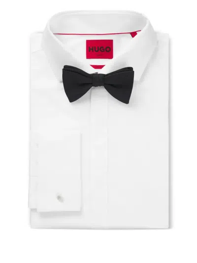 Hugo Boss Ribbed Bow Tie In Black