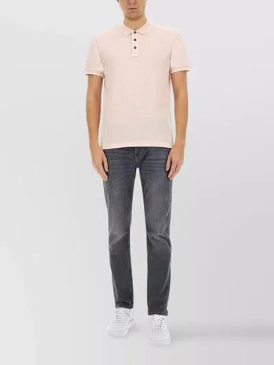 Hugo Boss Ribbed Collar Short Sleeves Polo Shirt