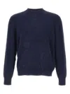 Hugo Boss Corduroy Ribbed Sweater In Blue