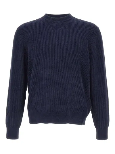 HUGO BOSS RIBBED CREW-NECK SWEATER