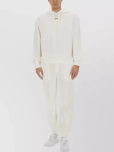 Hugo Boss Ribbed Cuffs & Hem Hoodie With Drawstring