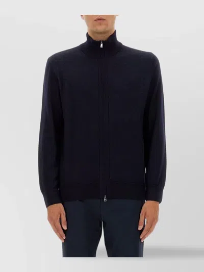 HUGO BOSS RIBBED HIGH COLLAR SWEATER