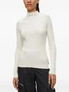 Hugo Boss Ribbed-knit Jumper In White
