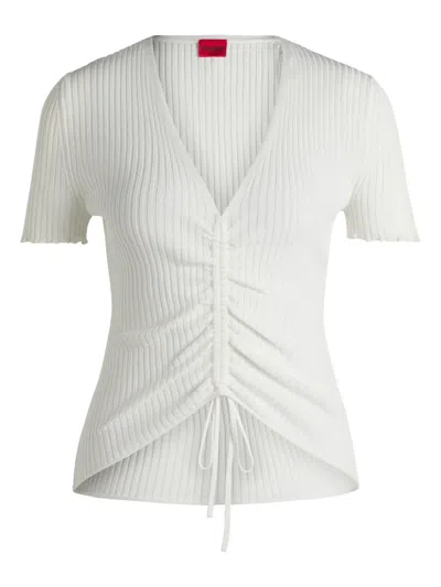 HUGO BOSS RIBBED-KNIT T-SHIRT