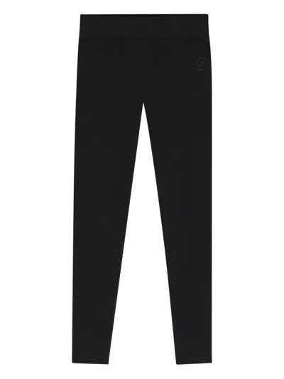 Hugo Boss Ribbed-knit Trousers In Black