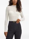 Hugo Boss Ribbed Mock-neck Sweater In White
