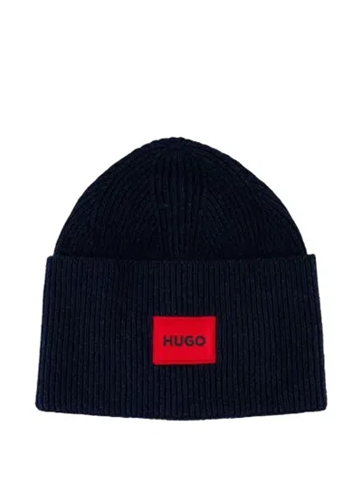 HUGO BOSS RIBBED PATCH BEANIE