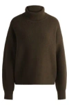 Hugo Boss Boss Fernadina Turtleneck Virgin Wool Sweater In Light Green