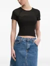 Hugo Boss Ribbed T-shirt In Black