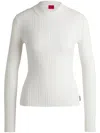 Hugo Boss Ribbed T-shirt In White