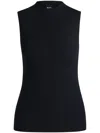 Hugo Boss Feskies Rib-knit Sweater In Blue
