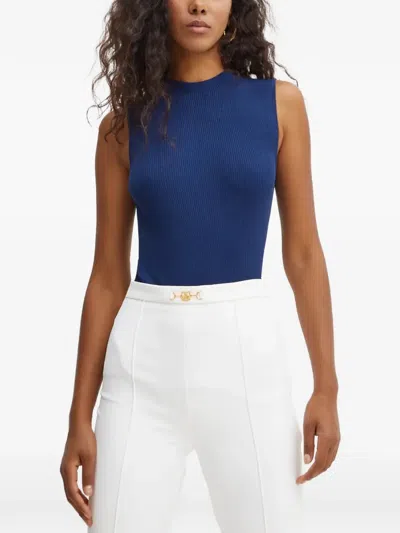 Hugo Boss Ribbed Tank Top In Blue