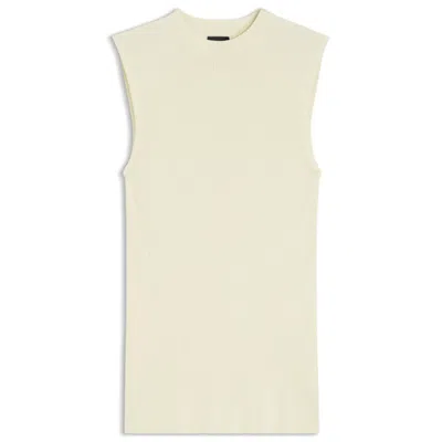 Hugo Boss Ribbed Top With Mock Neckline In Pink