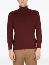 Hugo Boss Ribbed Turtleneck Sweater In Multi