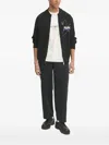 Hugo Boss Ribbed Zip-up Cardigan In Black