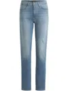 Hugo Boss Ripped-detail Jeans In Blue