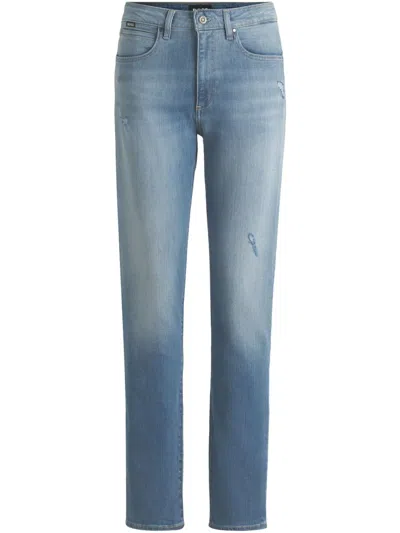 Hugo Boss Ripped-detail Jeans In Blue