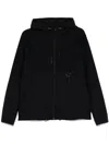 Hugo Boss Regular-fit Zip-up Hoodie With Quick-dry Performance In Schwarz
