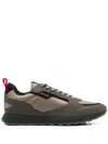 Hugo Boss Ripstop-panelling Sneakers In Green