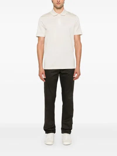 Hugo Boss Ripstop Polo Shirt In Neutrals