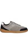 Hugo Boss Football-inspired Low-top Sneakers In Gray