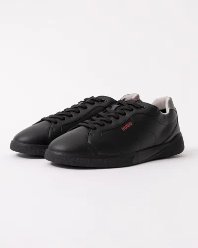 Hugo Boss Riven Tenn Mens Cupsole Trainers With Logo Details On Rubber Outsole Uk8 Eu42 In Black